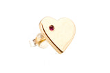 MOOD EARRING - Heart with Ruby Accent