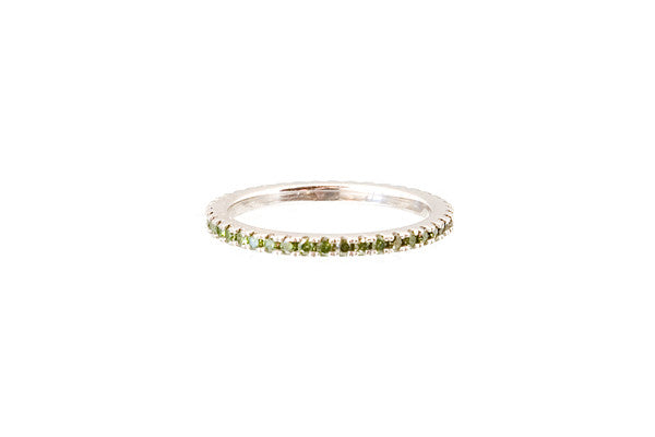 HAATHI FINE - Stack Ring with Green Diamonds
